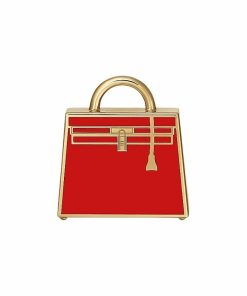 Hermes Curiosite Kelly Laque Charm Rouge Vif
